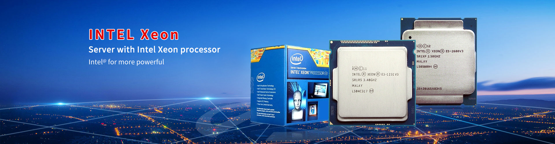 Server with Intel Xeon processor; Intel @ for more powerful
